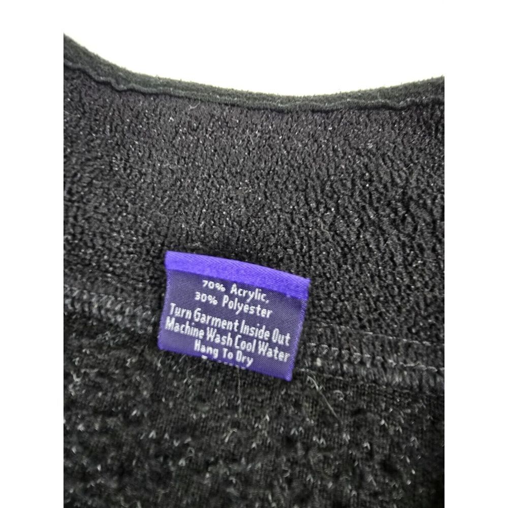 Vtg Bear Fleece Performance Men's Black Fleece Jacket L Full Zip USA Outdoor‎ - Picture 9 of 11